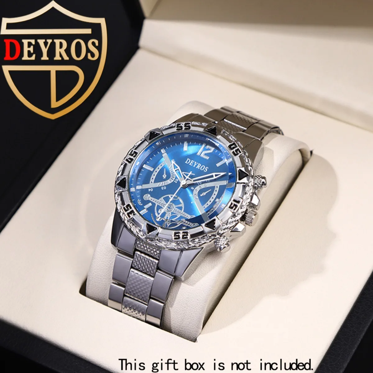 4pcs/set Couple Watches， Classic Stainless Steel Bracelet Quartz Movement Watch for Men ，Best Gift for Men University Supplies