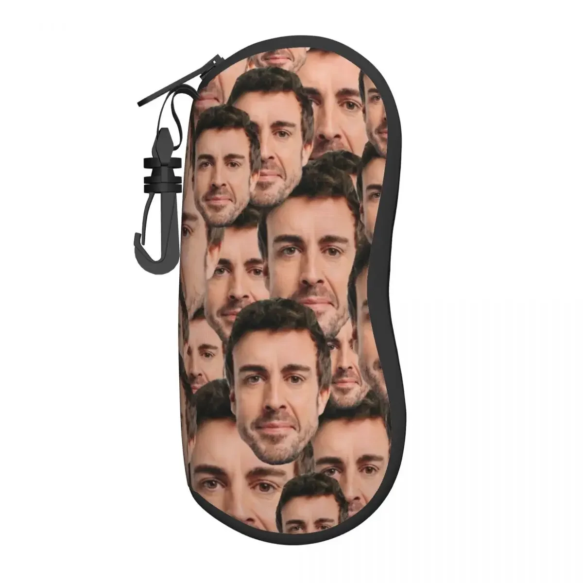 Fernando Alonso Head Glasses Case Lightweight Zipper Funny Sunglasses Protector Ins Eyeglasses Box