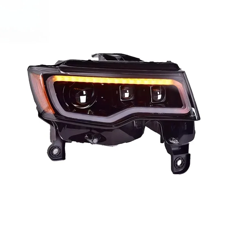 For Grand Cherokee 2014-2021 LED Headlights Upgraded Head Light Front Lamp Daytime Running Lights