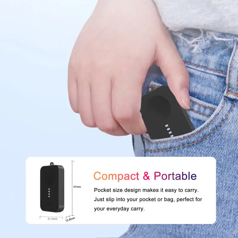 لساعة أبل 10 Ultra2 1200mAh ساعة لاسلكية شاحن سريع طاقة متنقل لساعة iWatch جميع السلاسل شحن سريع شفط مغناطيسي