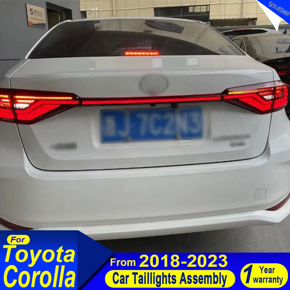 A Pair Tail Light Assembly For Toyota Corolla 2019 2020-2023 Tail Lamp LED Tail Lights Brake Light Driving Lights Turn Signal