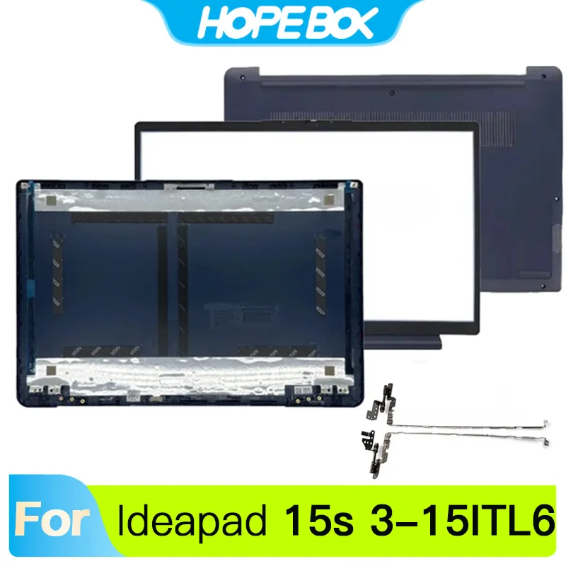 

LCD Back Cover Rear Top case Front Bezel Hinges Palmrest Bottom Case New Top Case For Ideapad 15s 3-15ITL6 ALC6 2021 Laptop Blue