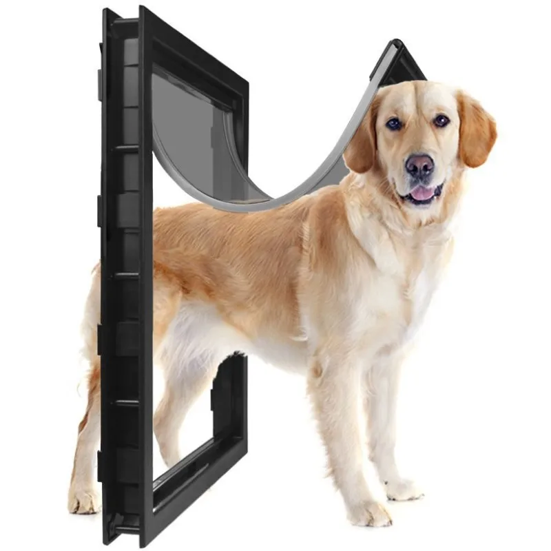 

Large Pet Door PVC Magnet Automatic Closing Door Bothway Security Accessory for Big Dog Gate Dog Fences With Baffle Pet Supplies