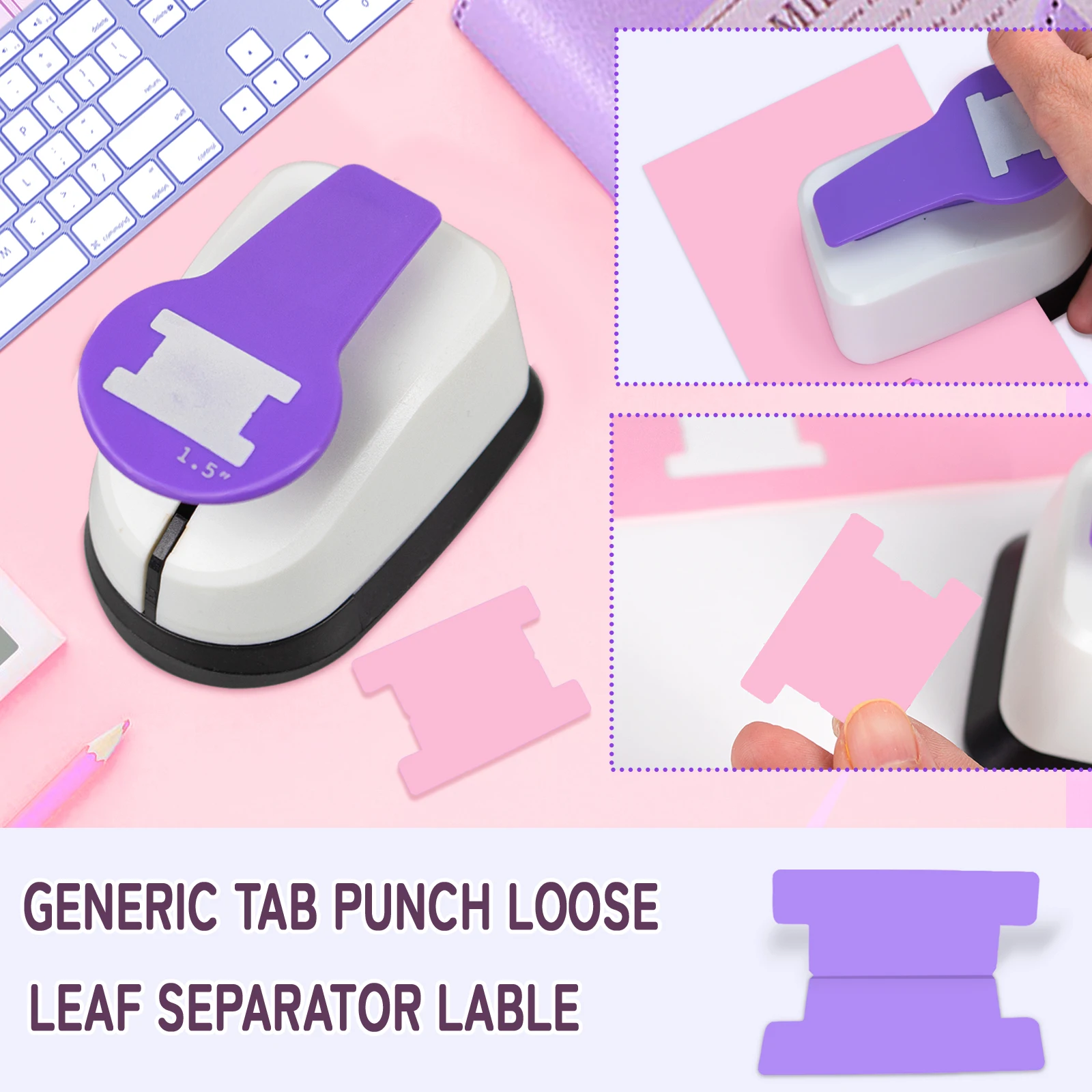 Tab Tag Maker Planner Punch Board mini Craft Puncher Craft Paper Cutter DIY Index Tabs Puncher Tag Punch Paper Punch for Paper C