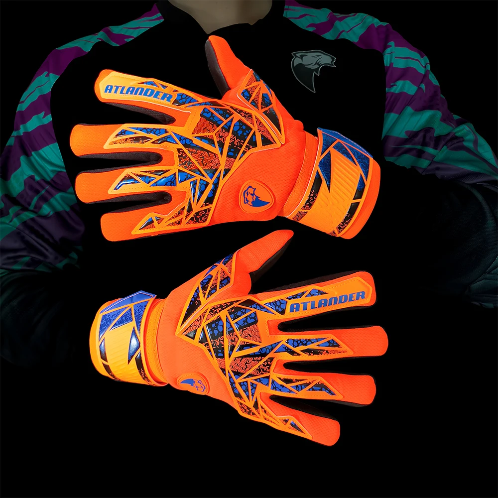 Luvas de goleiro crianças adultos antiderrapante látex futebol de alta qualidade forte aderência jogo treinamento alça de pulso luva de goleiro