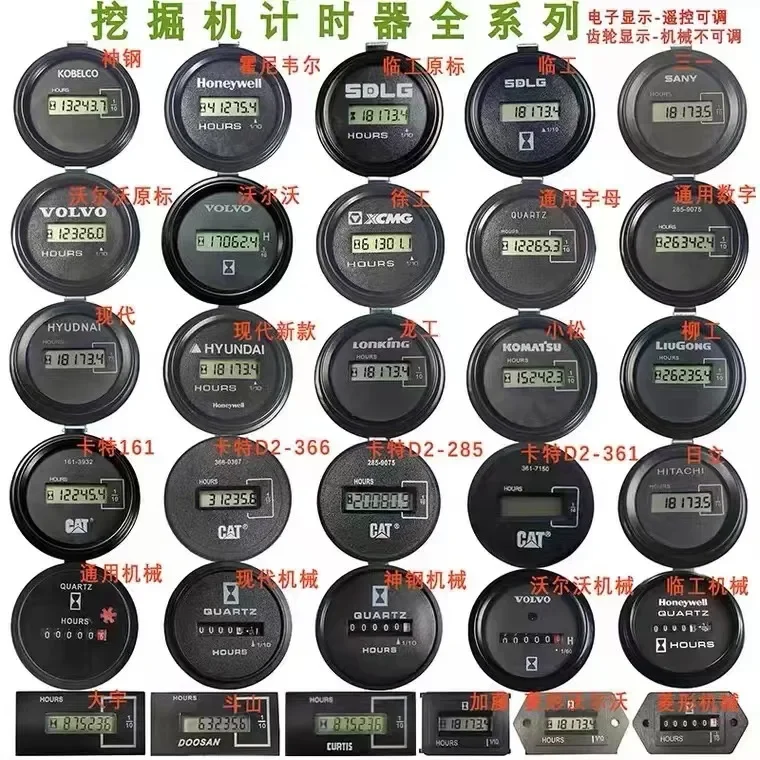 Hot salle excavator hour meter assy for R160LC-7 R210LC-7 R290LC-7 21N4-11070 engine hour meter