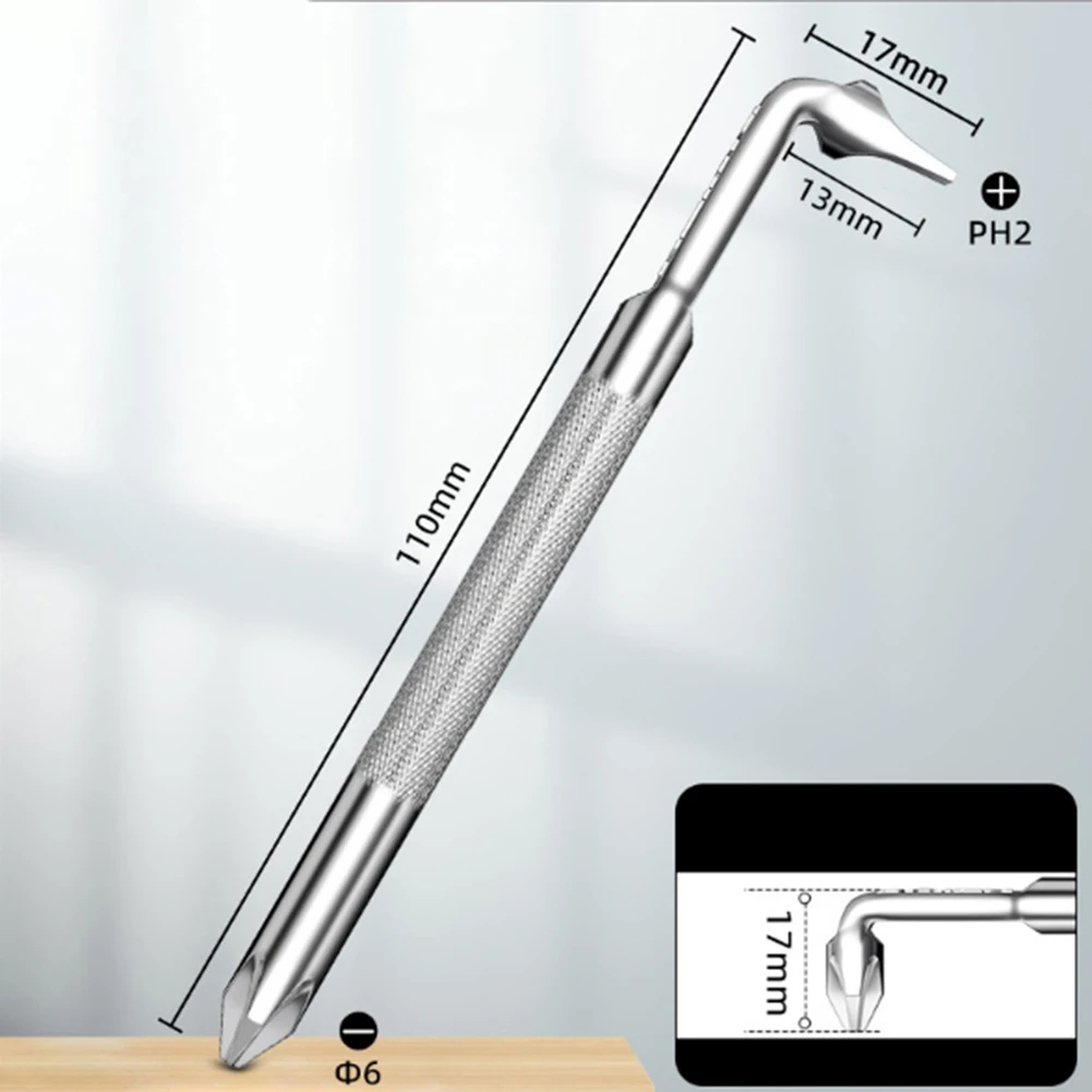 1PCS Z-Type Screwdriver L-Shaped 90-Degree Right-Angle Elbow Bend Phillips/Slotted With Magnetic Short Screwdriver Hardware Tool