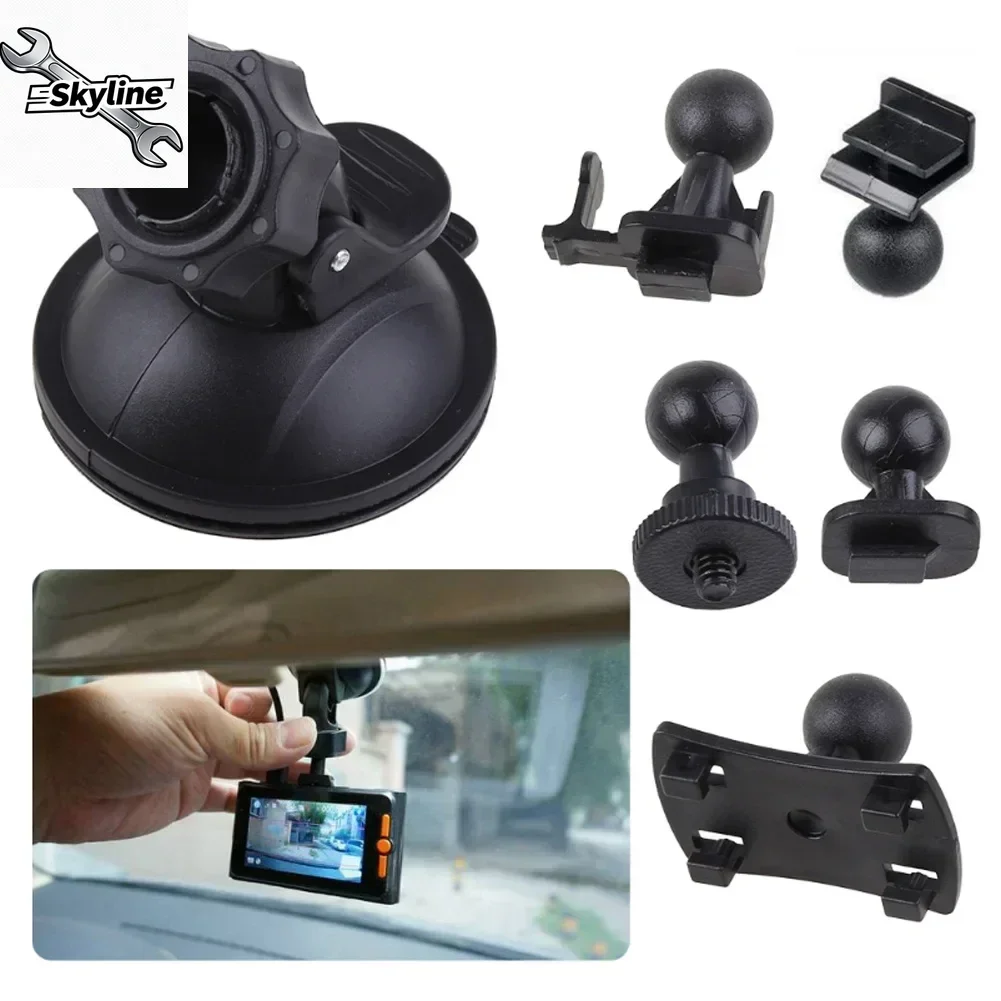 Car Dash Cam Holder Suction Cup Vehicle Video Recorder With 5 Types Adapter Car Driving Recorder Bracket Camera Mount