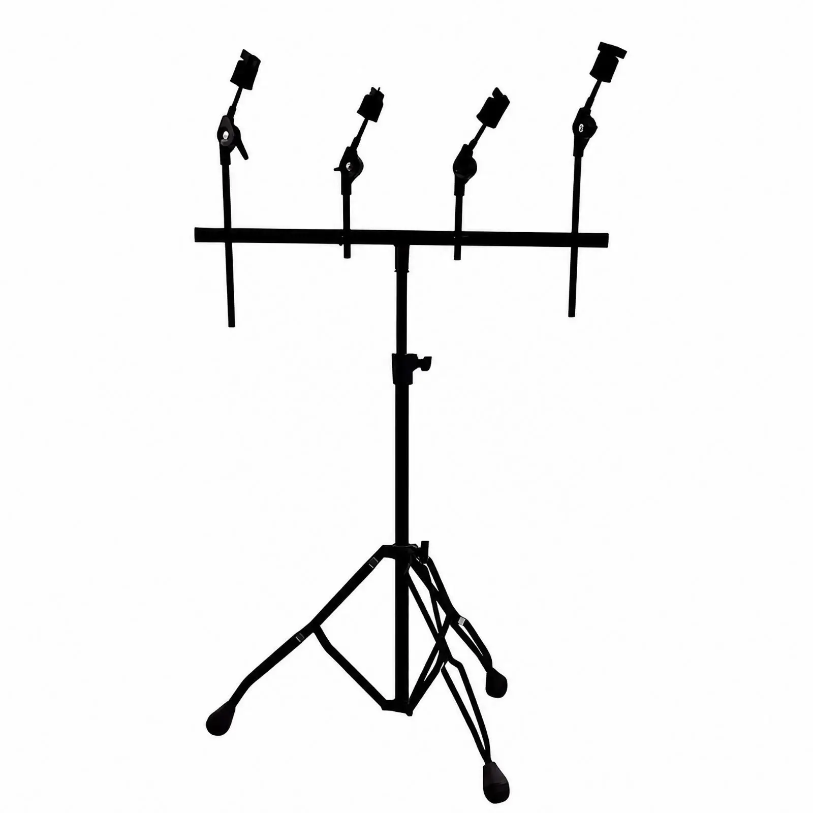 Heavy Duty Metal Cowbell Percussion Mount Stand with Tripod Base for Drum Kit Accessories and Music Performance