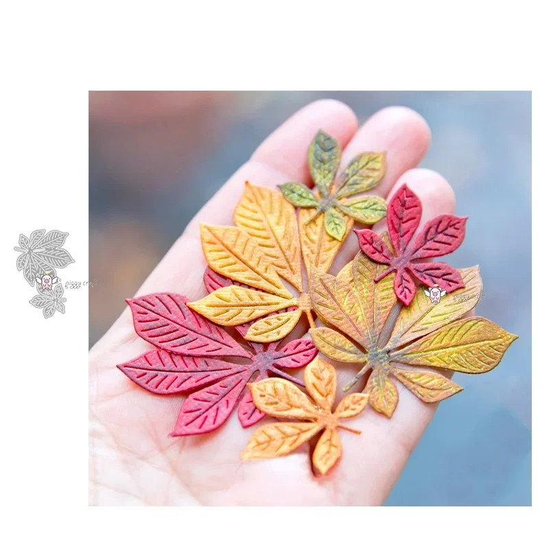 Mmao Crafts Metal Steel Cutting Dies New Maple leaf decoration Stencil For DIY Scrapbooking Paper/photo Cards Embossing Dies