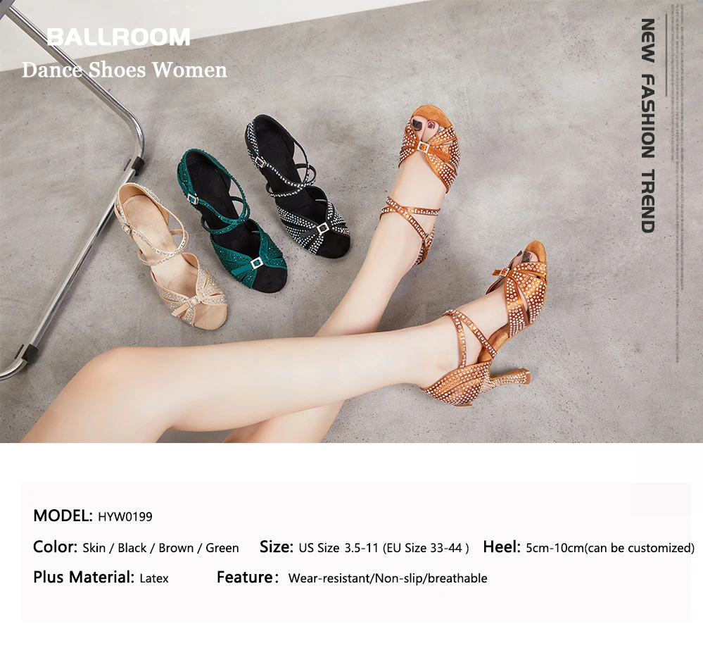 CINMIDY Satin-Lateintanzschuhe für Damen, verstellbare Weite und Schmalheit, Tango-Ballsaalschuhe, stabiler Absatz, Hochzeitsschuhe – Detail 1