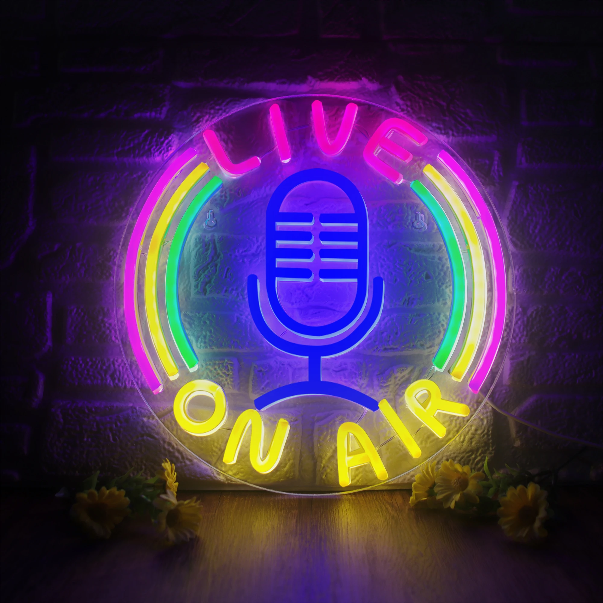 Live On Air Neon Bord Led Muur Decor Borden Studio Game Room Omroep Kamer Jongens Kamer Tieners Geschenk Esthetische Decor Neon Lichten