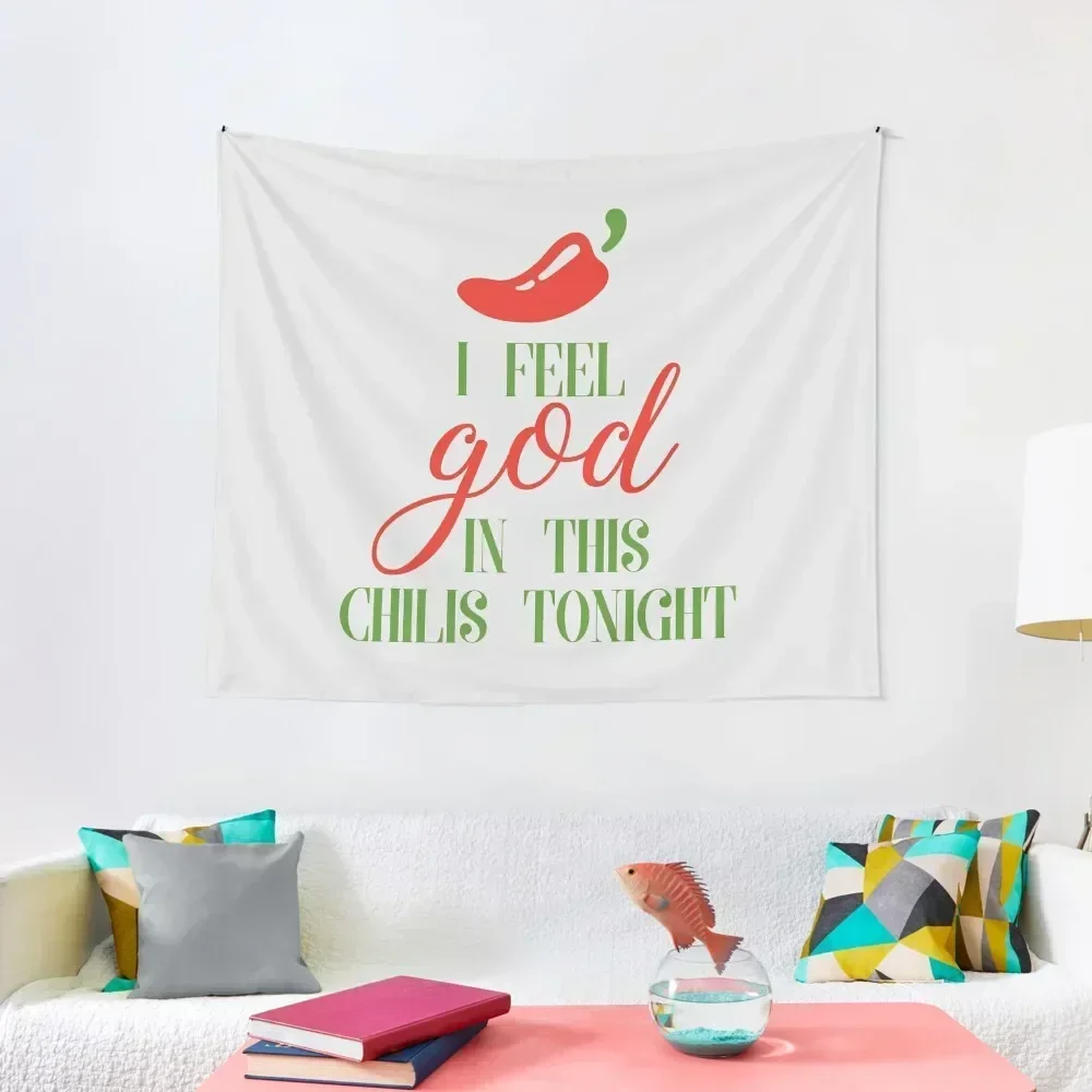 The Office | Pam Beesly | I Feel God In this Chili's Tonight Tapestry Decoration For Bedroom Wall Hanging Decor Tapestry