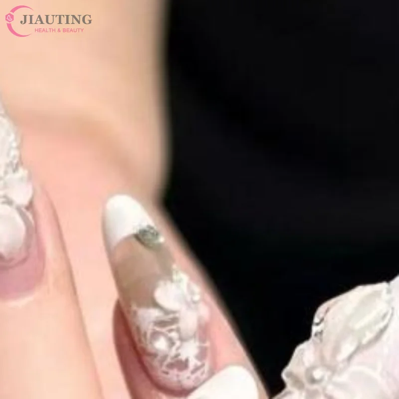 Nail Art Stamping Plate French Lace Wave Print Scratch Resistant Steel DIY Nail Decoration Tool for Artists