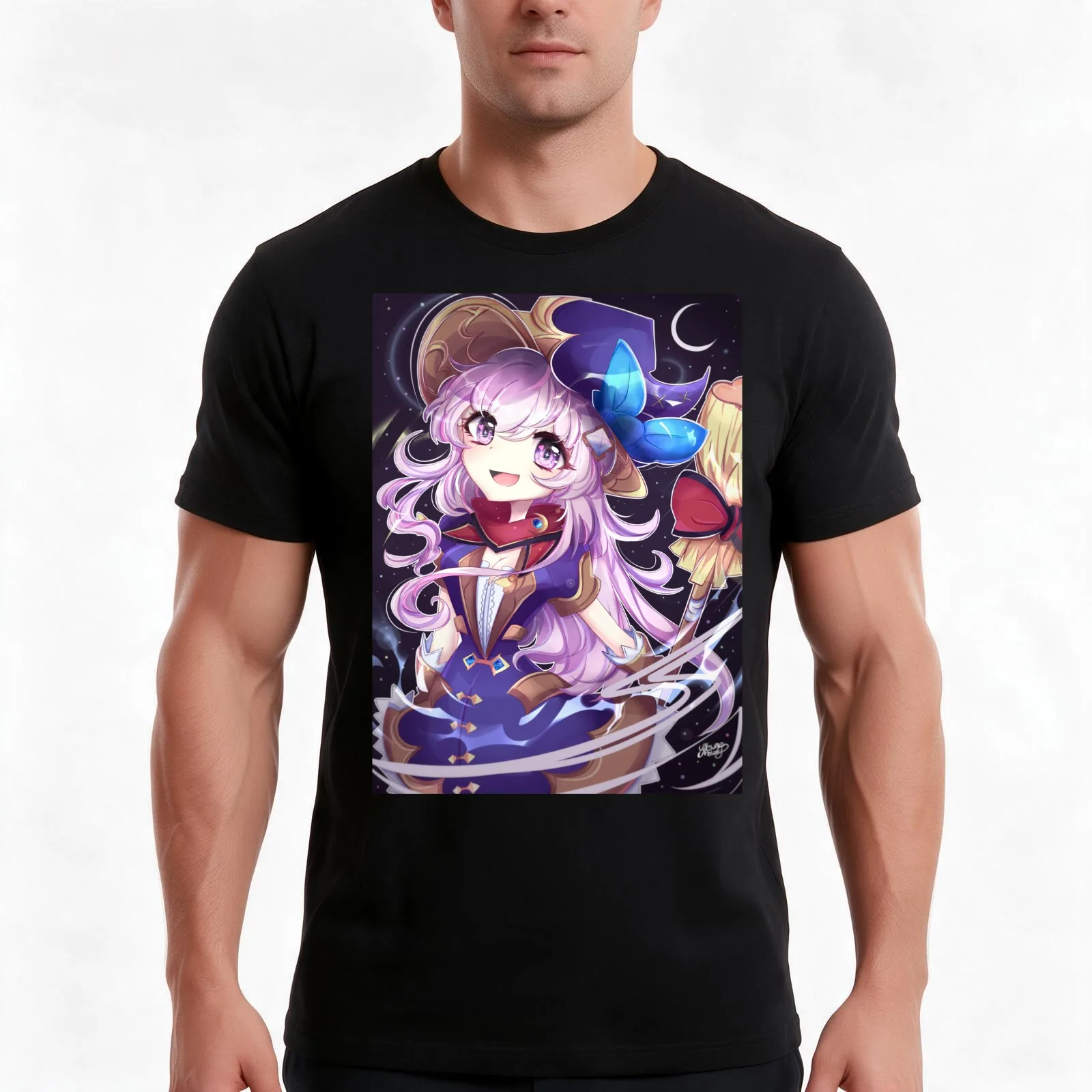 Nepgear Hyperdimension Neptunia (Cyberdimension) T-Shirt, Summer Casual Cotton Tee, Oversized Streetwear Tops, Unisex Men Women