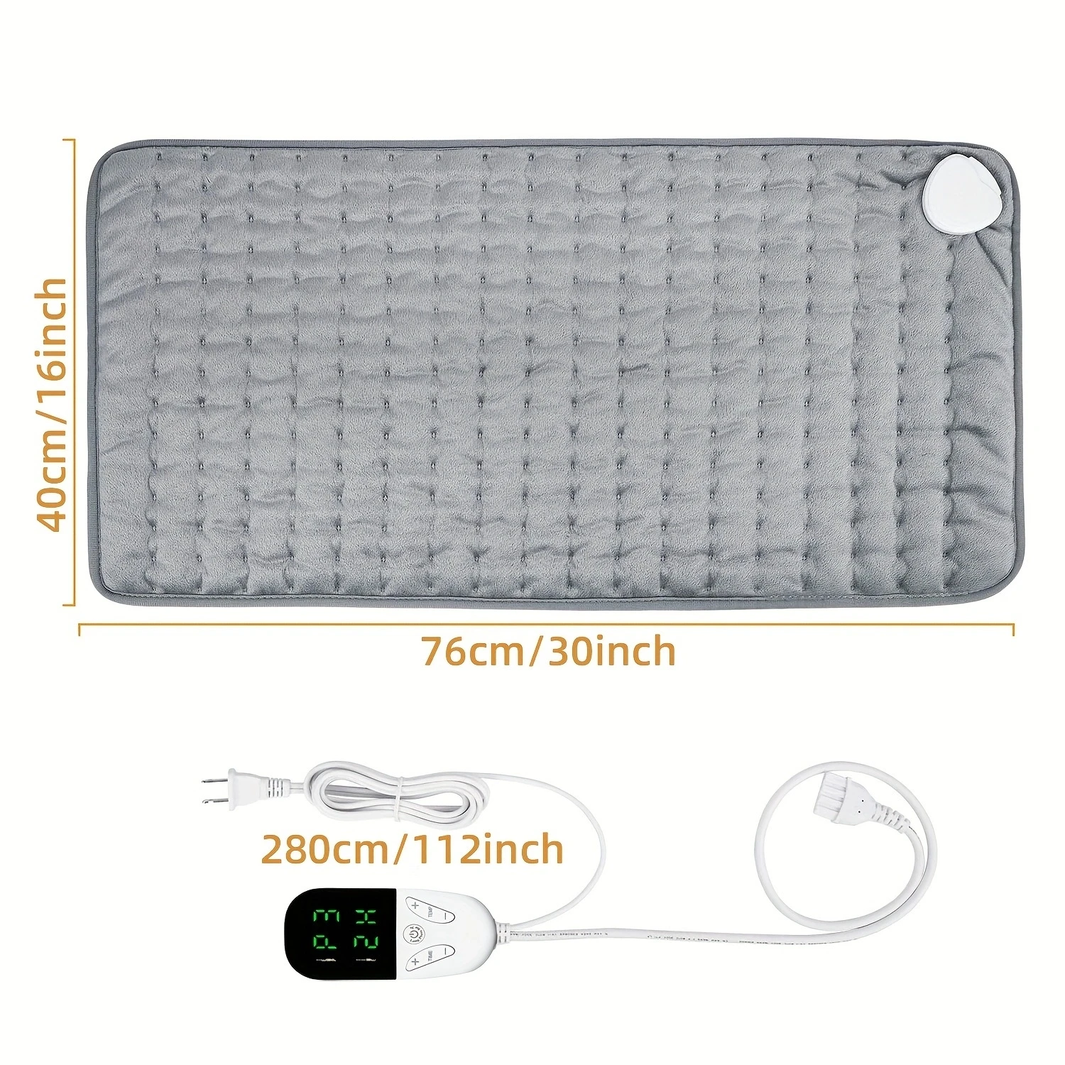 16x30inch Extra-Large Heating Pad - Rapid Heat Up, 6-Speed AdjustableTemperature, 4-Speed Timer Control
