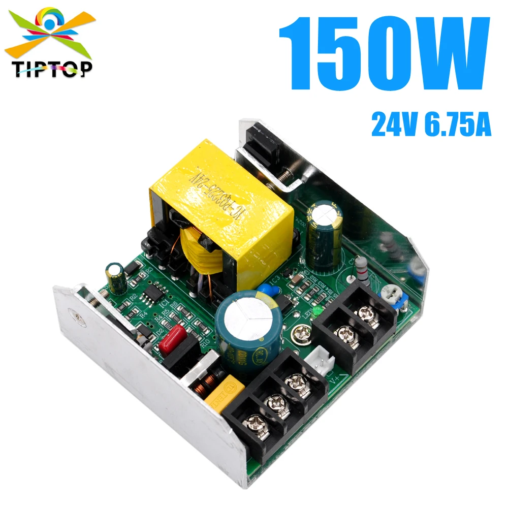 TIPTOP 150W Power Supply 24V Output Socket Compacted Size for RGBW Led Moving Head Light Mini Wash Par