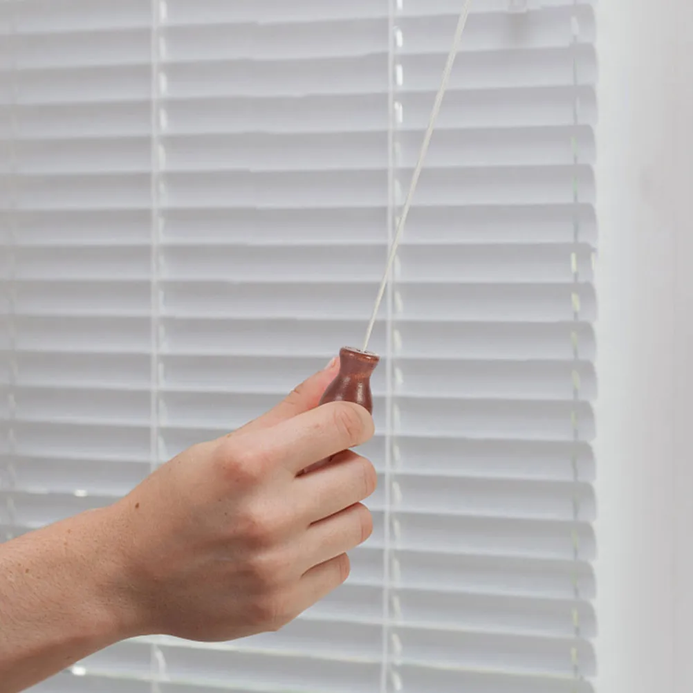 18Pcs Wooden Blinds Pull Cord Knobs Cord Condensers Blinds Pull String Replacement Window Shade Pulls Curtain Tassel Drops