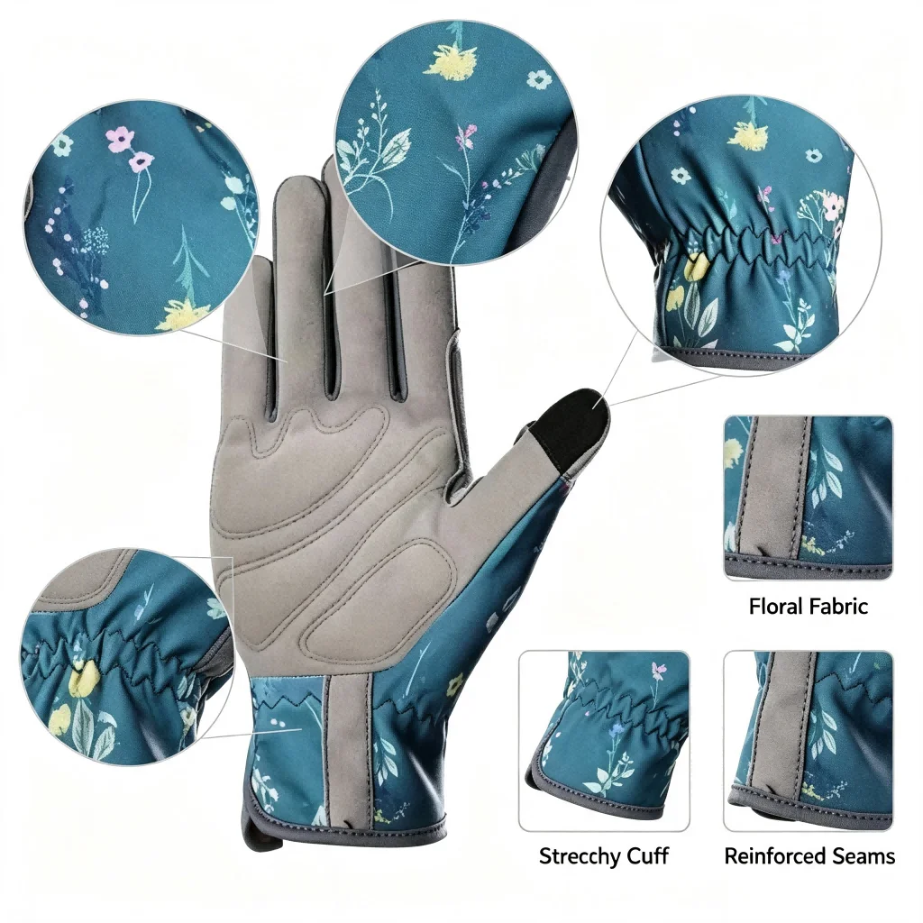 Microfiber gardening gloves with puncture resistant design and breathable structure for effective hand protection in garden work