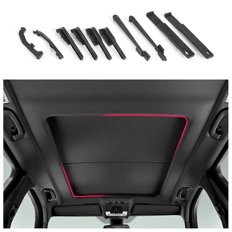 1 Sets Sunblind Sunshade Sun Visor Repair Kit 54107198762 Fit For-BMW X5 E70 06-13 F15 13-18