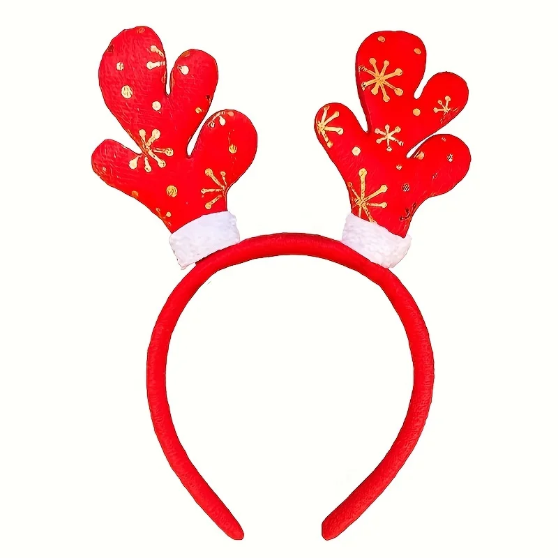 6/12Pcs Different Holiday Christmas Headbands Christmas Themed Plastic Headbands with Santa Claus Snowman Reindeer Antlers Party