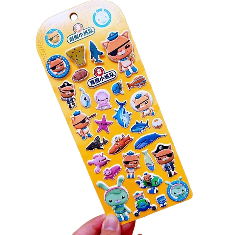 AliExpress Potdemiel 4Pcs Octonauts Kwazii Barnacles 3D Bubble Sticker Boy Skateboarding Bicycle Decoration Puzzle Diy Desktop Decoration Toy Gift