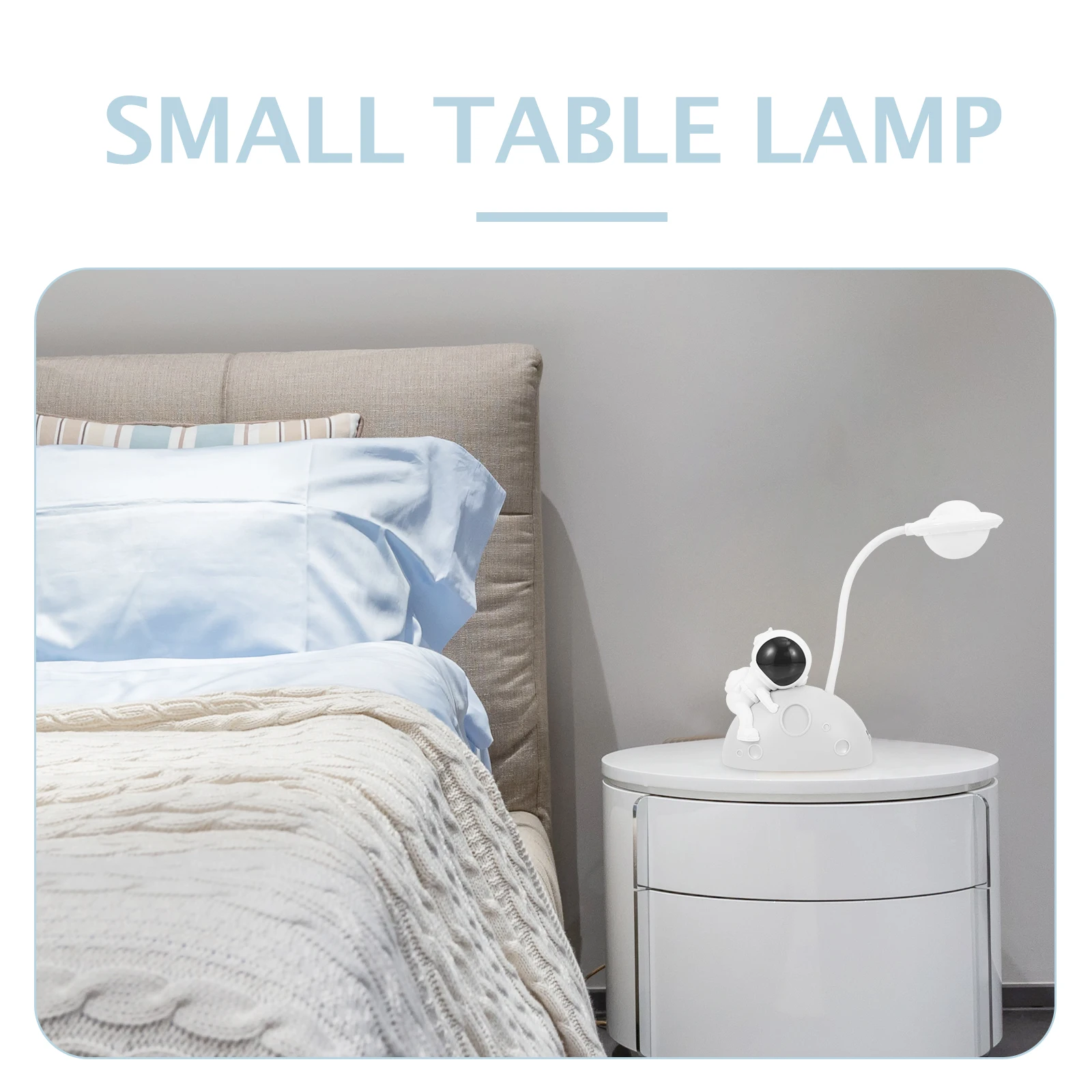 

Astronaut Shaped Desk Lamp USB LED Light Small Night Light Warm White Glow Home Decor Kids Room Plastic Gentle Effect