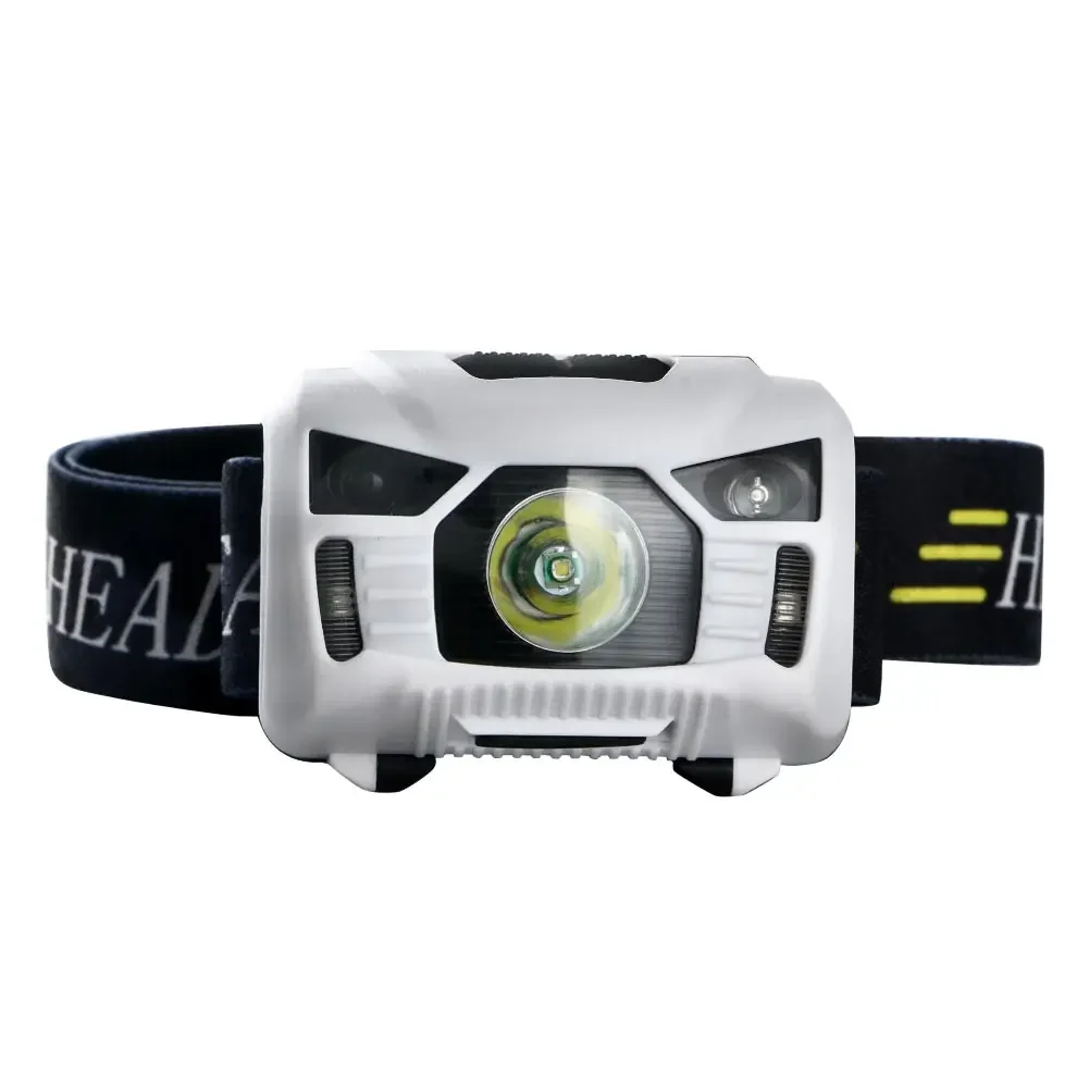 3000Lumen LED IR Sensor Headlamp USB Rechargeable Camping Headlight For Sailing Caving Hunting 6 Modes Super Bright