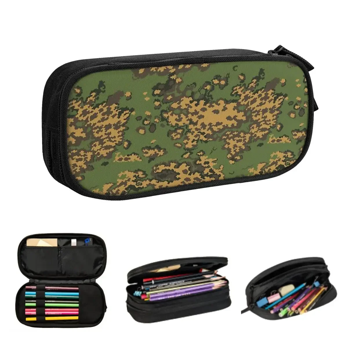 

Russian Woodland Camouflage Pencil Cases Large Storage Pen Bags Pen Box Pencil Pouch For Boys Girls Students Stationery School