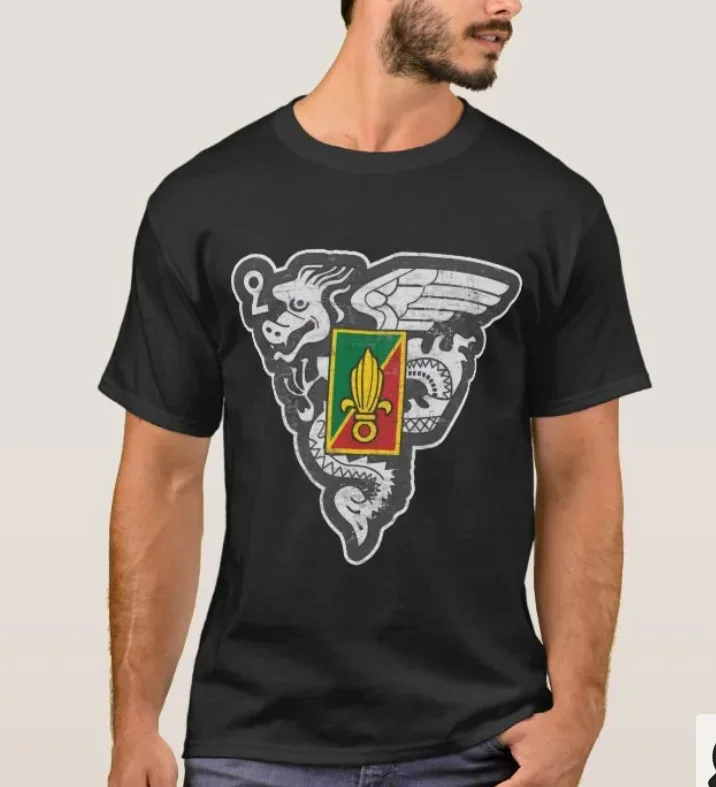 

France Foreign Legion Airborne 2nd Parachute Regiment T-Shirt 100% Cotton O-Neck Short Sleeve Casual Mens T-shirt Size S-3XL