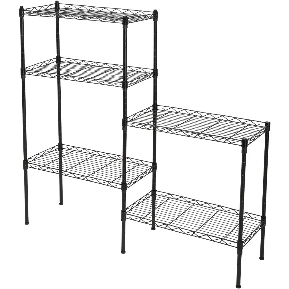 رف أسلاك معدنية شديدة التحمل مكون من 5 طبقات - منظم أرفف قابل للتعديل لتخزين الحمام والمكتب والمطبخ #1