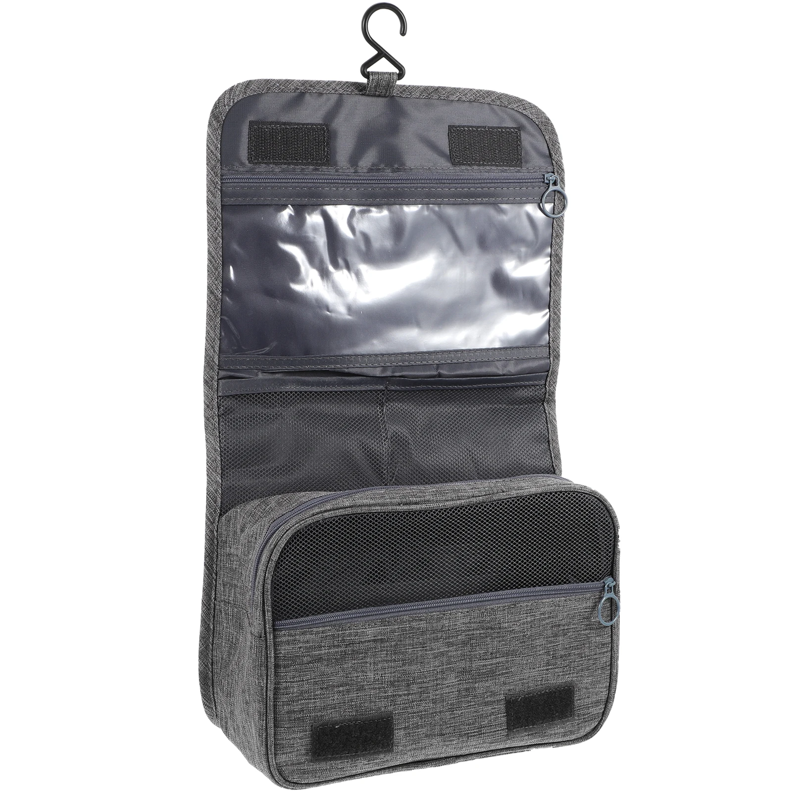 

Travel Makeup Bag Portable Toiletry Small Household Multi-compartment Cosmeticbag Grey Hanging Bags Tolietry Vacation