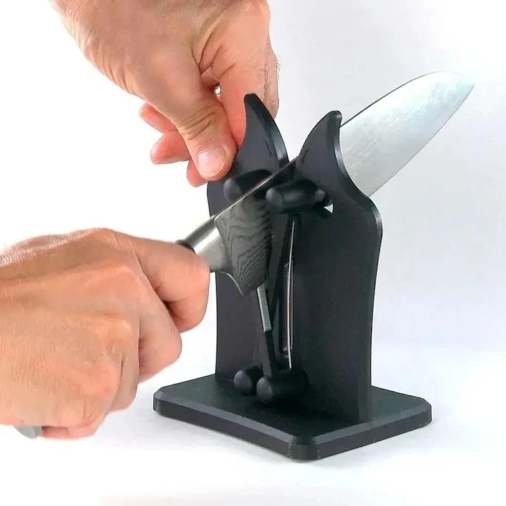 Safe High-carbon Steel Kitchen Sharpener High Hardness Manual Whetstone Thickened Black/Silver Cutter Sharpening Machine Home