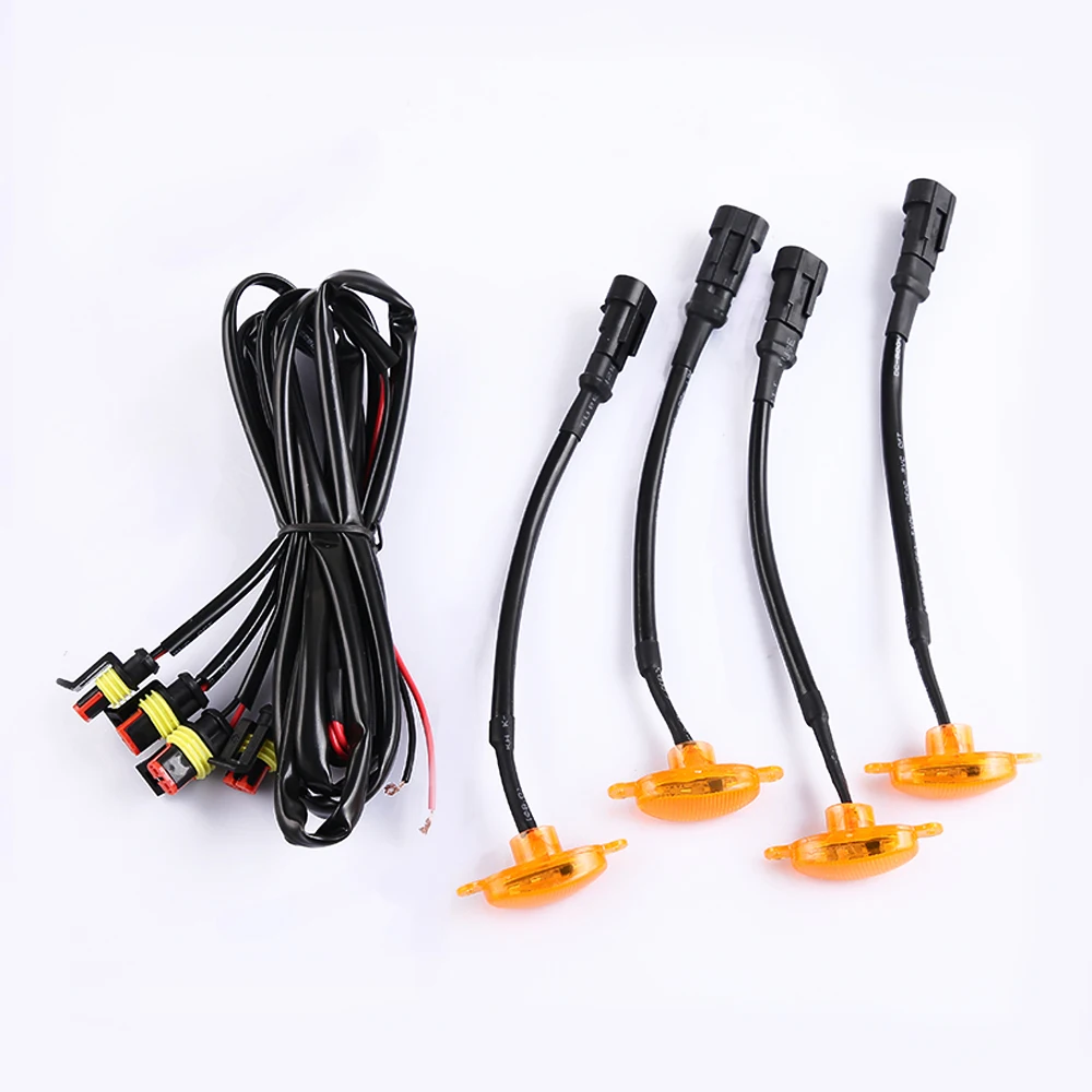 4PCS Car Light LED Front Grille Light Running Lights For GMC Sierra 1500 2019-2021 Car Accessories