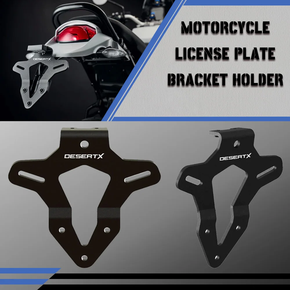 2022 2023 For Ducati DesertX 2022-2023 New Motorcycle Accessories CNC Aluminium License Plate Bracket Holder DESERT X desert x