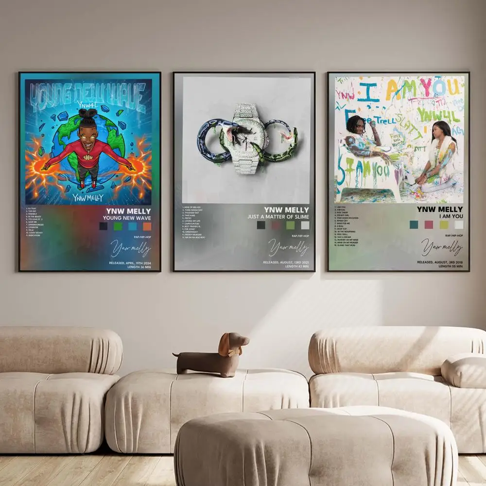 Rapper Y-YNW Melly Album Poster PP Wall Decor Posters Celebrity Music Art Prints Bedroom Office Gift