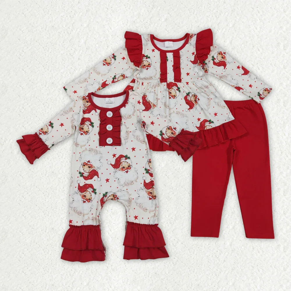 

GLP2558 Wholesale Boutique kids clothes girl Christmas clothes long sleeve Pants Set Winter clothing baby girl clothes