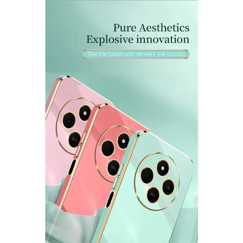 Lanyard Plating Soft Case for Realme 14 Pro Plus Lens Protection Silicone Back Cover Cases for Realme 14 14Pro