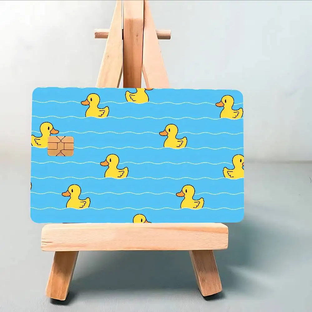 Yellow Classic Rubber Duck Anime Young Creidt Card Debit Card Sticker Film Case Front Tape For Small Big Chip No Chip