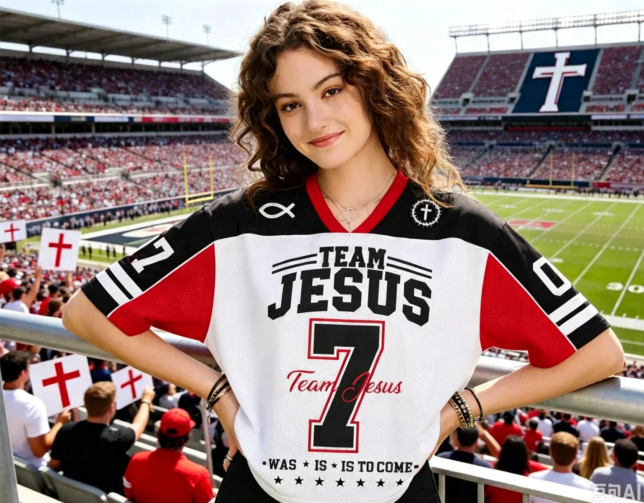 Team Jesus 7 Christian Mesh Jersey Faith Bible Verse Baseball Unisex Jersey “Was Is Is To Come” Biblical Jesey Women Mens Tshirt