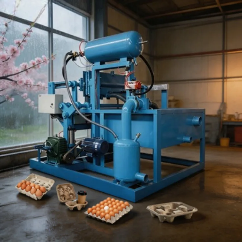Recycled Material Egg Tray Machine Pulp Forming Equipment Waste Paper Recycling System 2000pcs/h for Business Startup