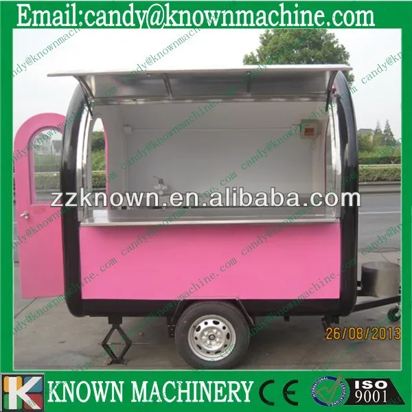 2023 Fashionable and decorated Outdoor fast food mobile chiosco with Wheels