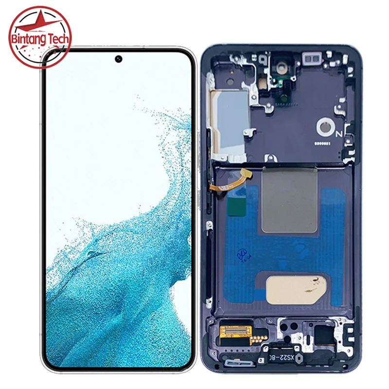 Incell with frame No Fingerprint For Samsung S22 Display LCD Touch Screen With Frame For Samsung S22 LCD Display