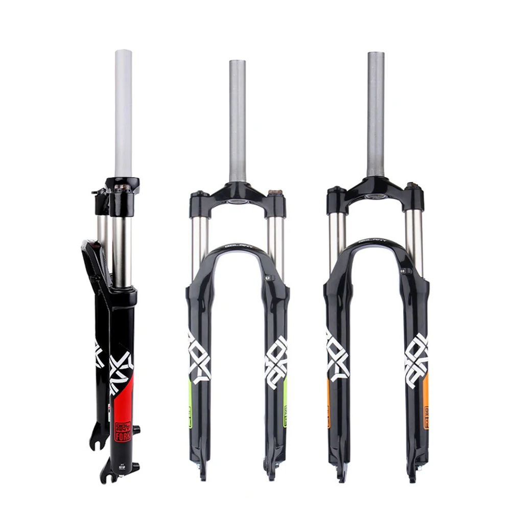 BOLANY Mountain Bike Mechanical Fork 24” Aluminum shoulder control lockout shock spring fork Bicycle Accessories