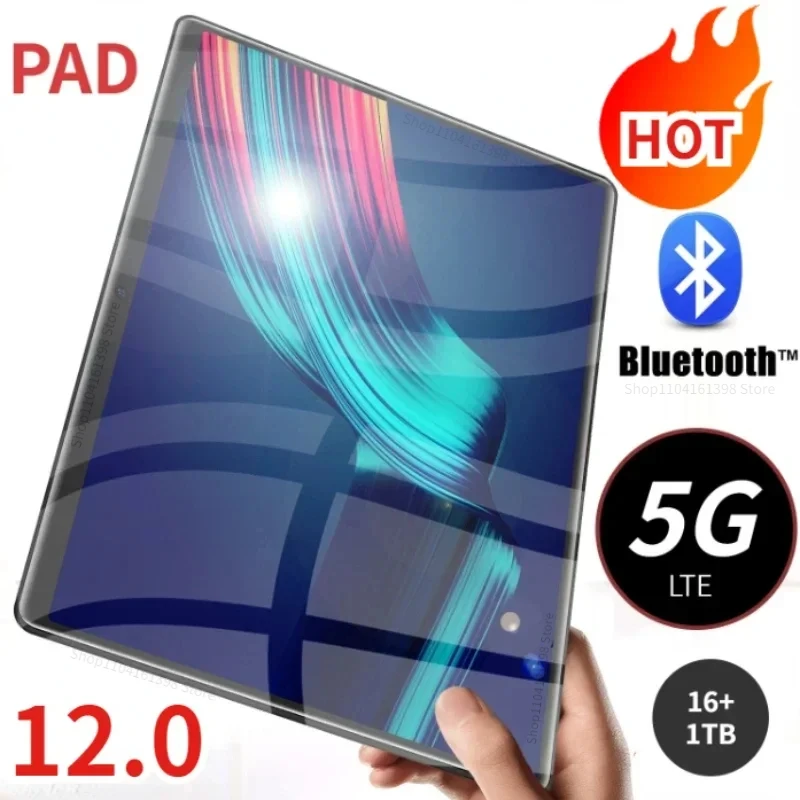 2025 Android14.0 Tablet Globale Versie 12inch 12000 Mah Tablet 22Gb Ram 2Tb Rom Nieuw Netwerk 10 Core Wifi Google Play