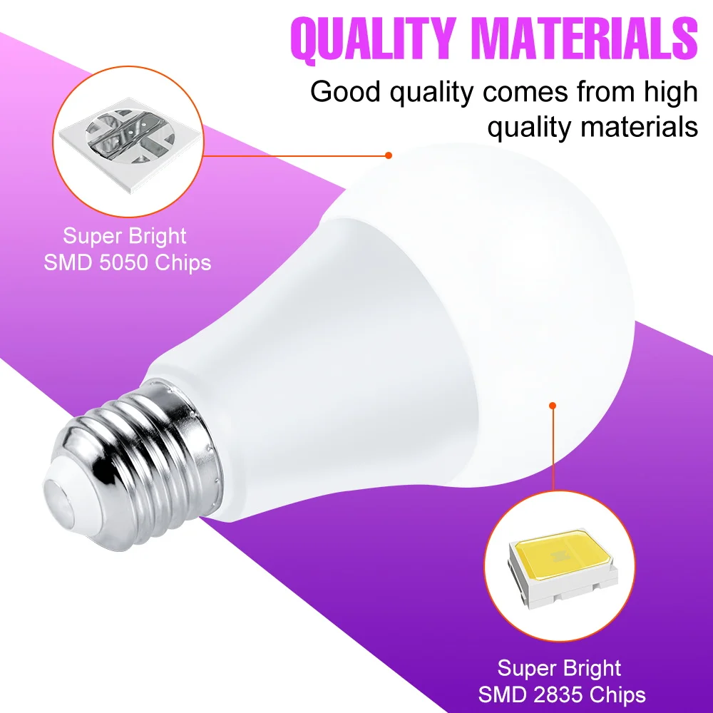 220V LED Bulb Ambiguous RGB Lampara Led Smart Light Bulb 15W Spotlight Color Lamp Sexy Decoration Bulb With IR Remote For Home