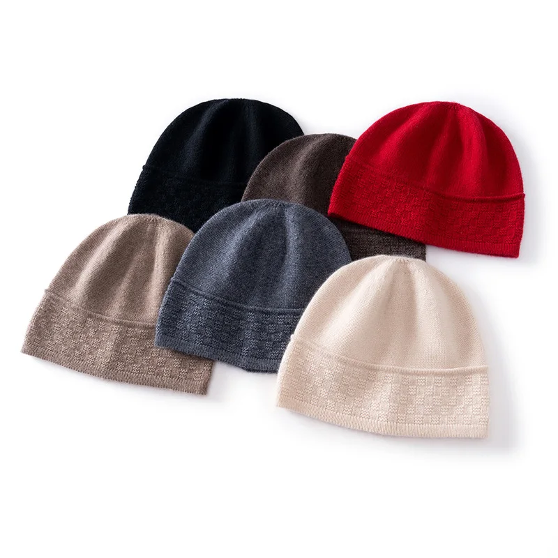 New 100% Pure Cashmere Hat For Women Perfect For Autumn And Winter Offering Warmth And A Casual Semi-Knitted Wrap-Around Style