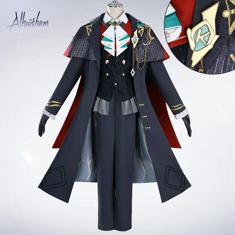 Anime 2025 Game in Stock Gs Impact X KFC Cos Alhaitham Unisex Coat Vest Shirt Pants Belt Accessories  Role-playing Costume
