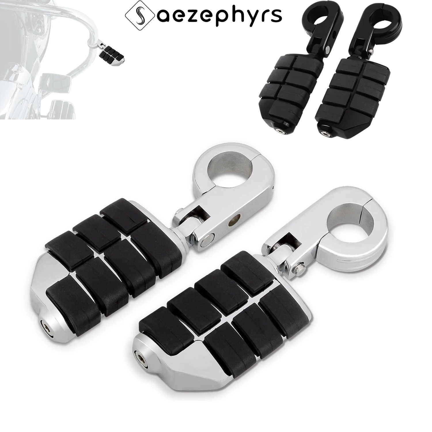 

Motorcycle Accessories Road Footpegs 1.25 Inch 32mm Engine Guard Footpeg Kit for Harley Touring Softail Sportster Honda Kawasaki