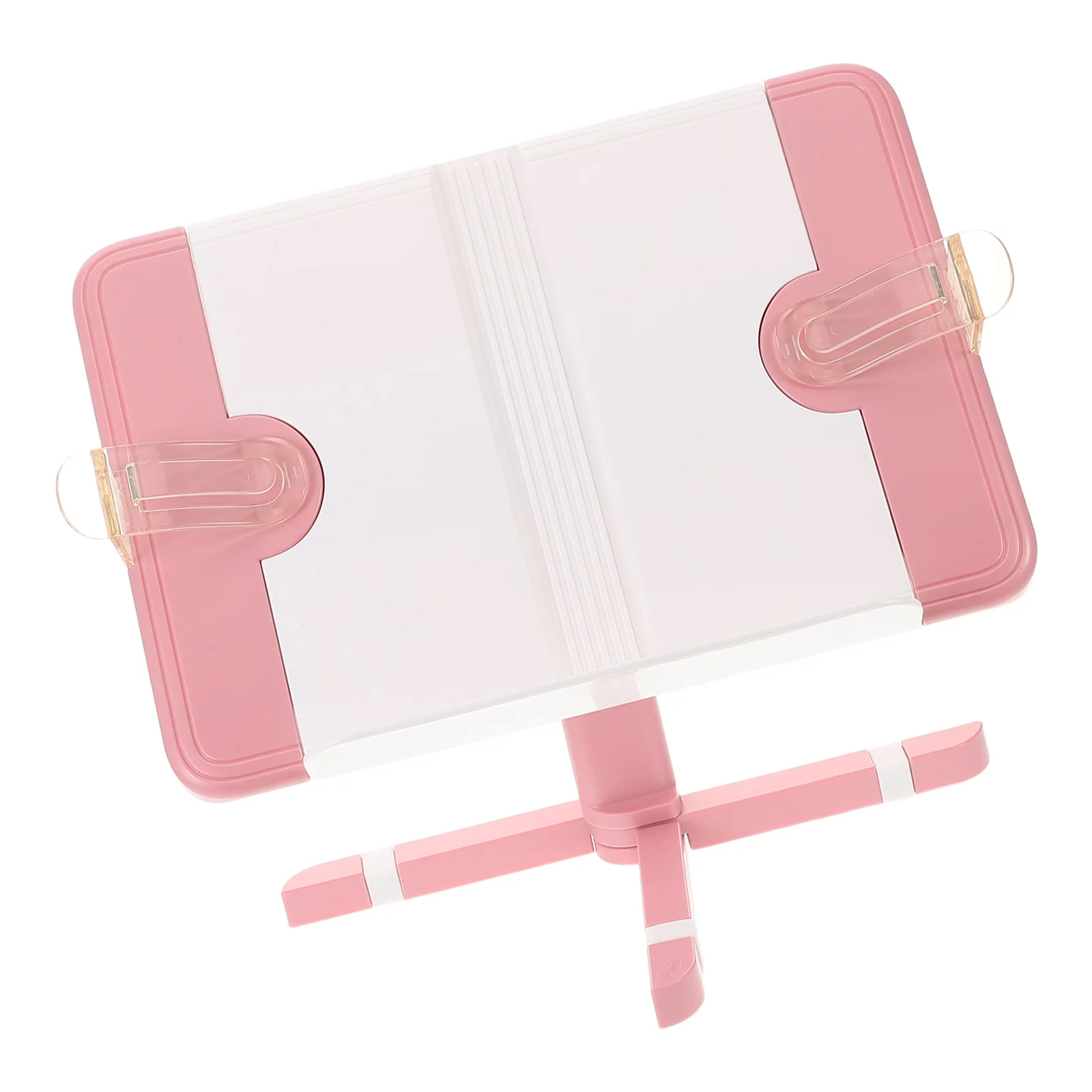 

Pink Portable Sheet Music Stand Adjustable Foldable Desktop Reading Holder Book Display for Piano Guitar Violin